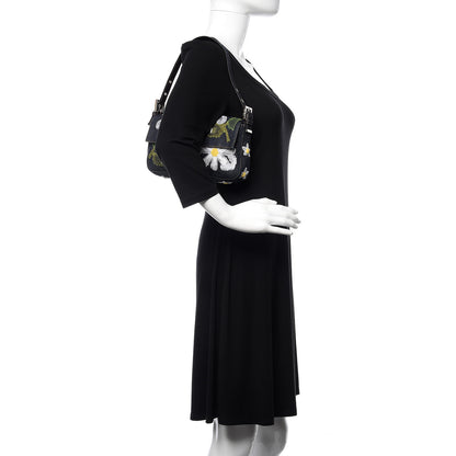 Fendi Denim Flower Applique Baguette Blue 2 of 13