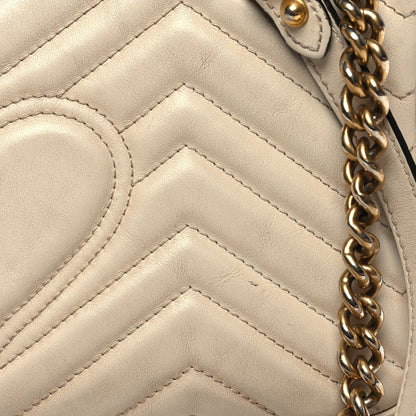 Gucci Calfskin Matelasse Small GG Marmont Shoulder Bag White 15 of 16