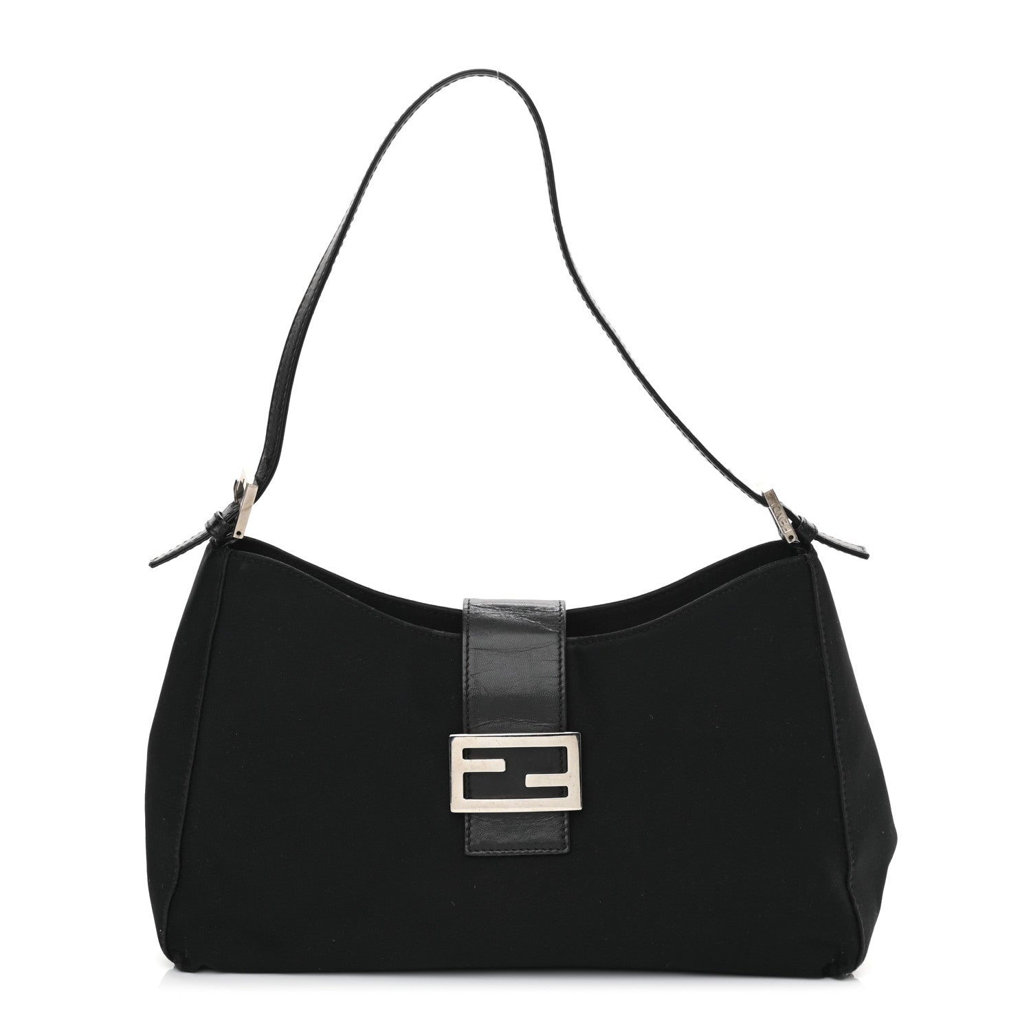 Fendi Neoprene Shoulder Bag Black 1 of 8
