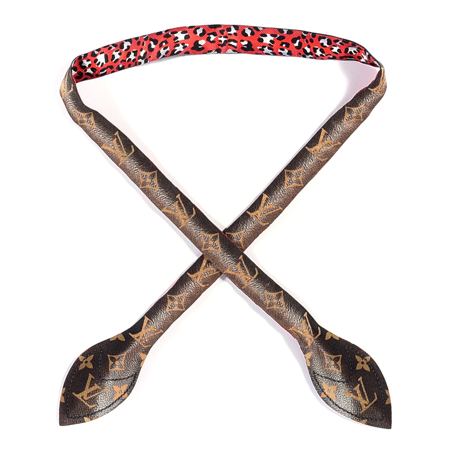 Louis Vuitton Silk Monogram Vuittamins Bandeau 3D Marron 1 of 3