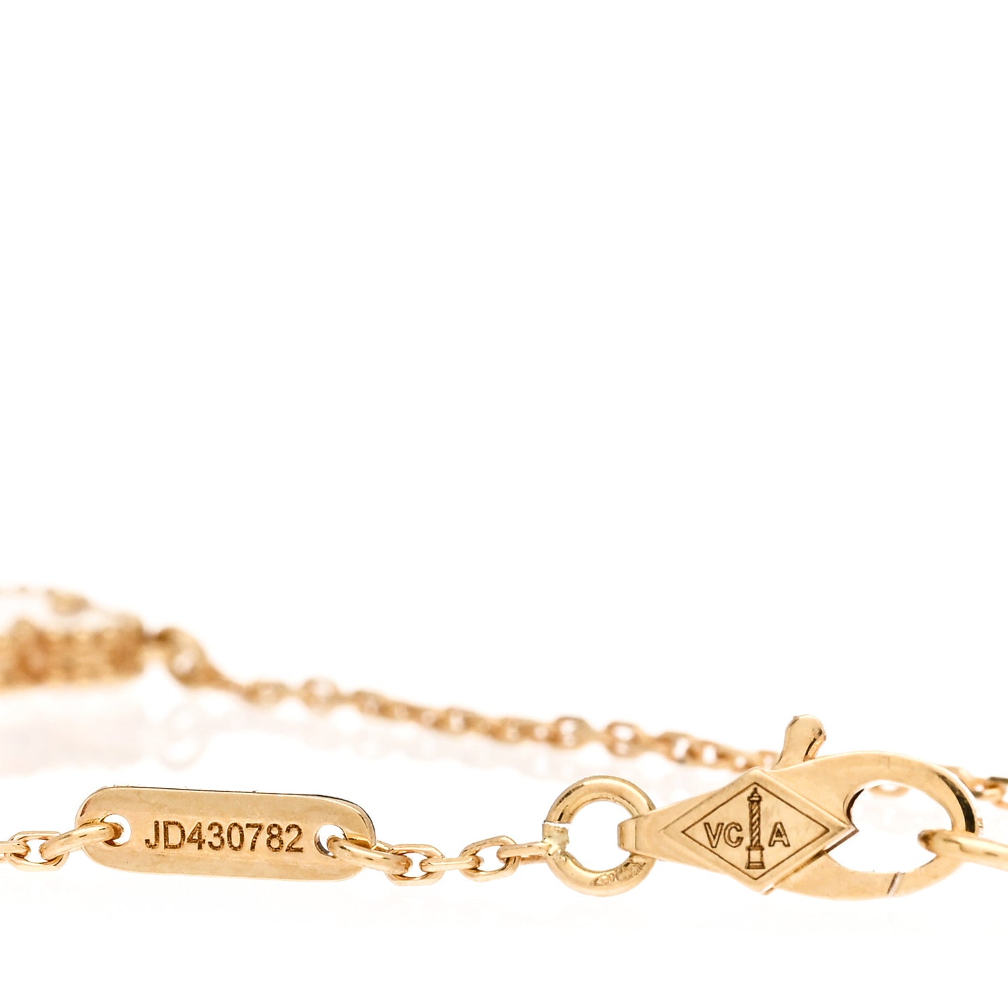 18K Yellow Gold Mother of Pearl Sweet Alhambra Bracelet