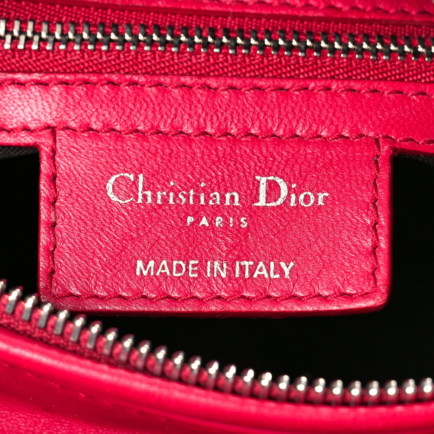 Lambskin Cannage Medium Lady Dior Fuchsia