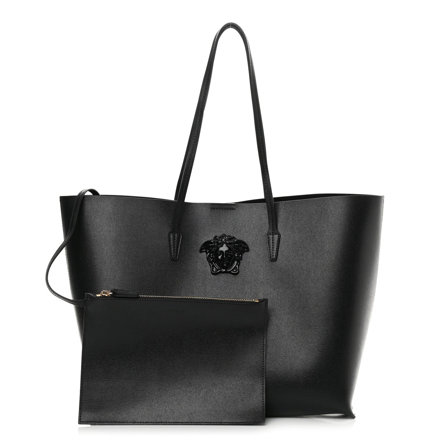 Versace Saffiano Palazzo Medusa Tote Black 1 of 11