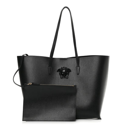 Versace Saffiano Palazzo Medusa Tote Black 1 of 11