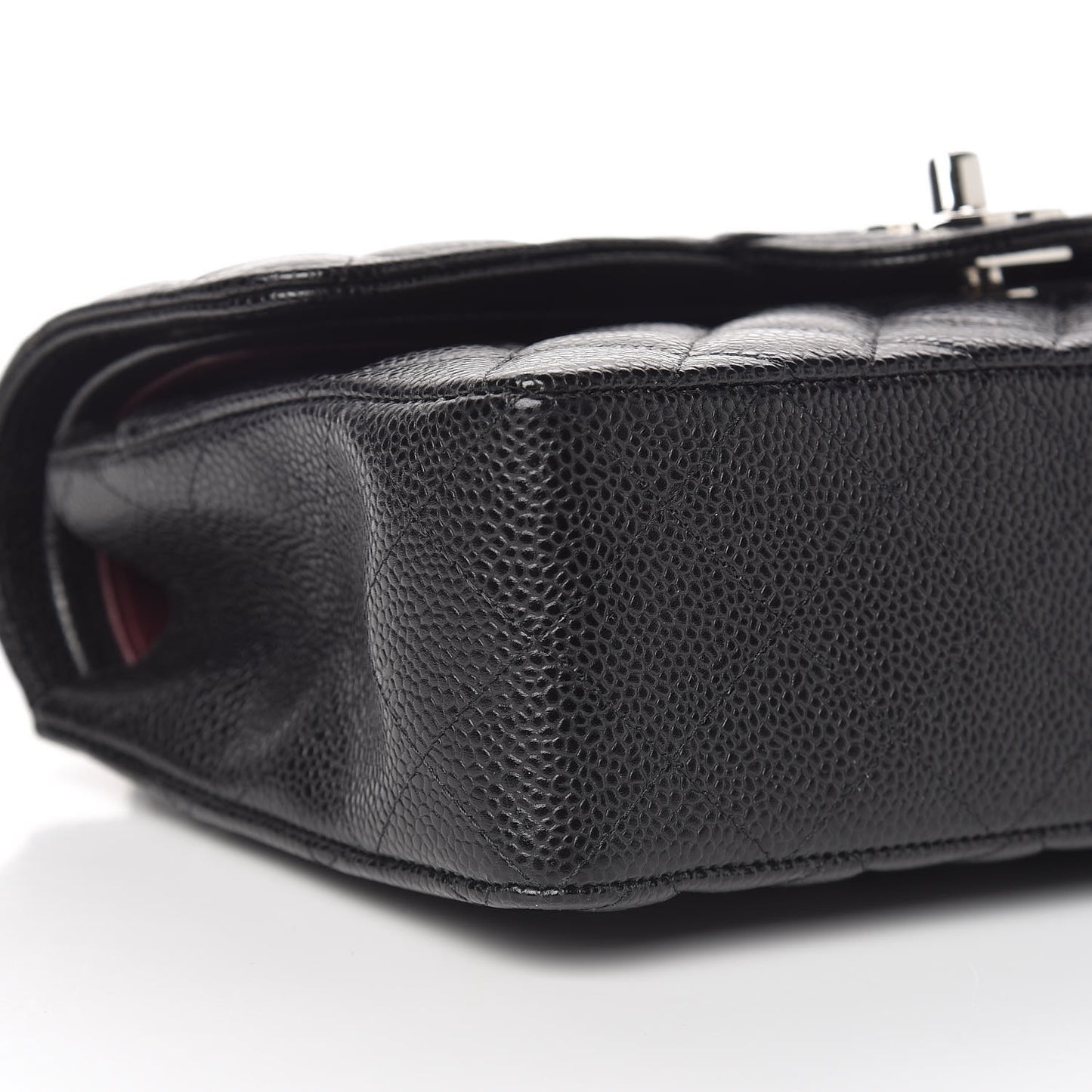 Caviar Quilted Small Double Flap Black