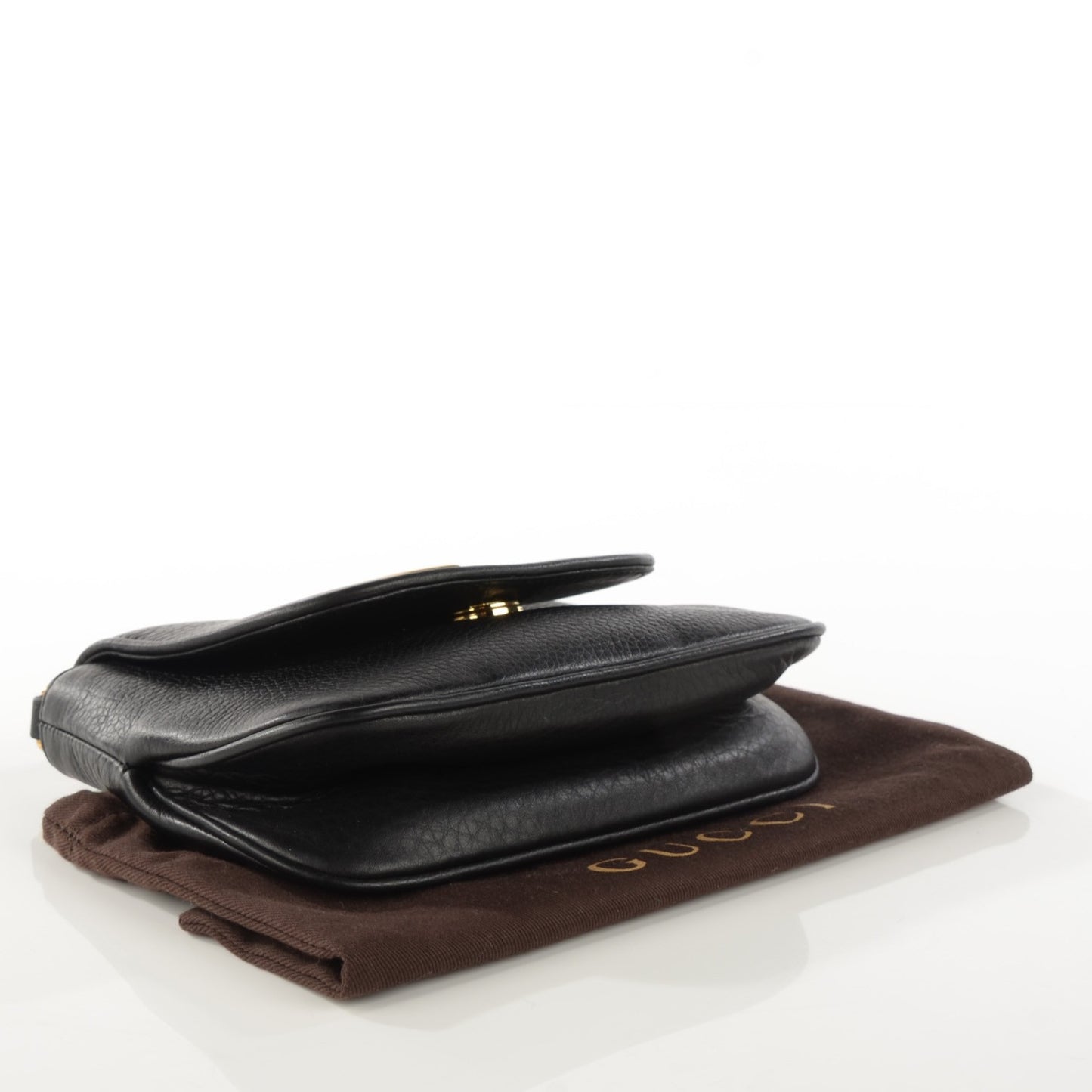 Pebbled Calfskin Small 1973 Chain Shoulder Bag Black