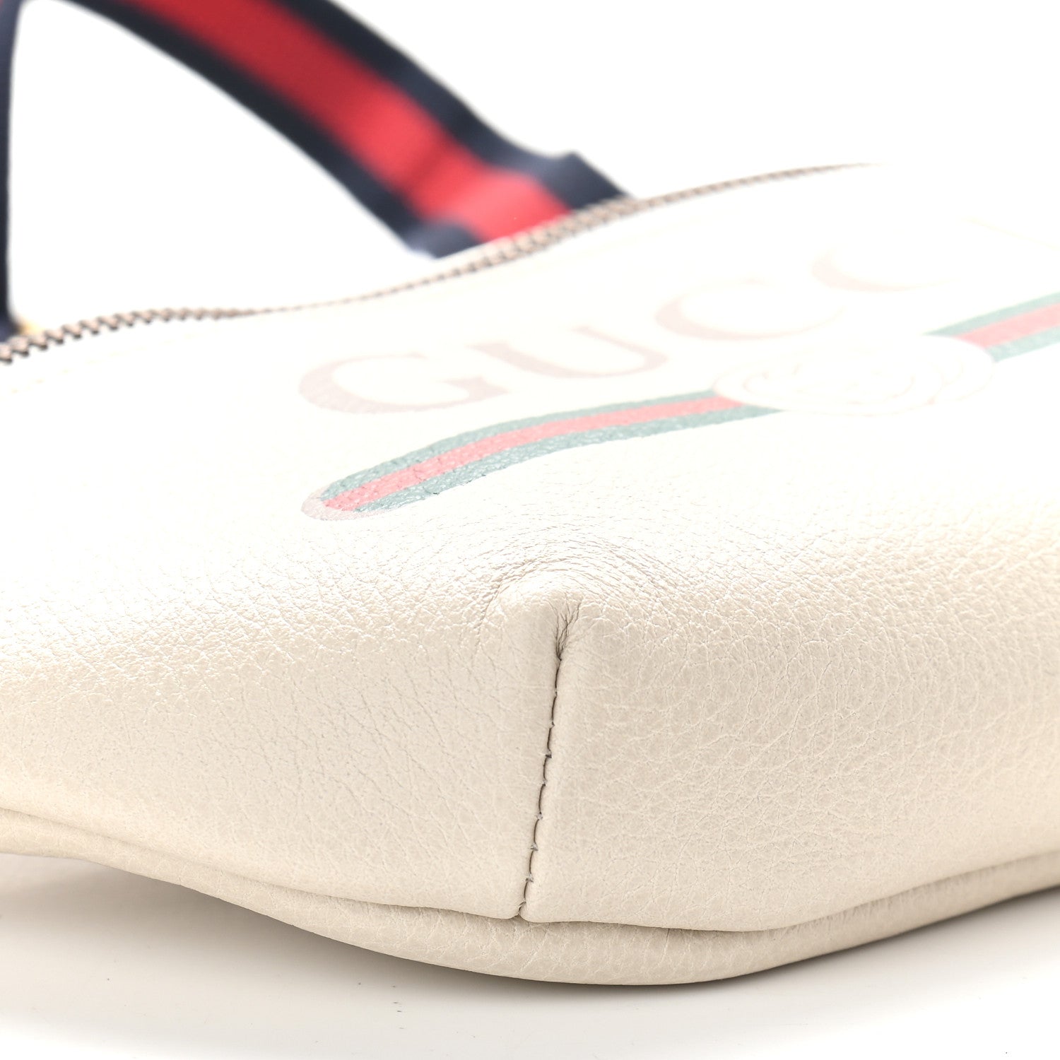 Gucci Grained Calfskin Small Logo Belt Bag White 5 of 9