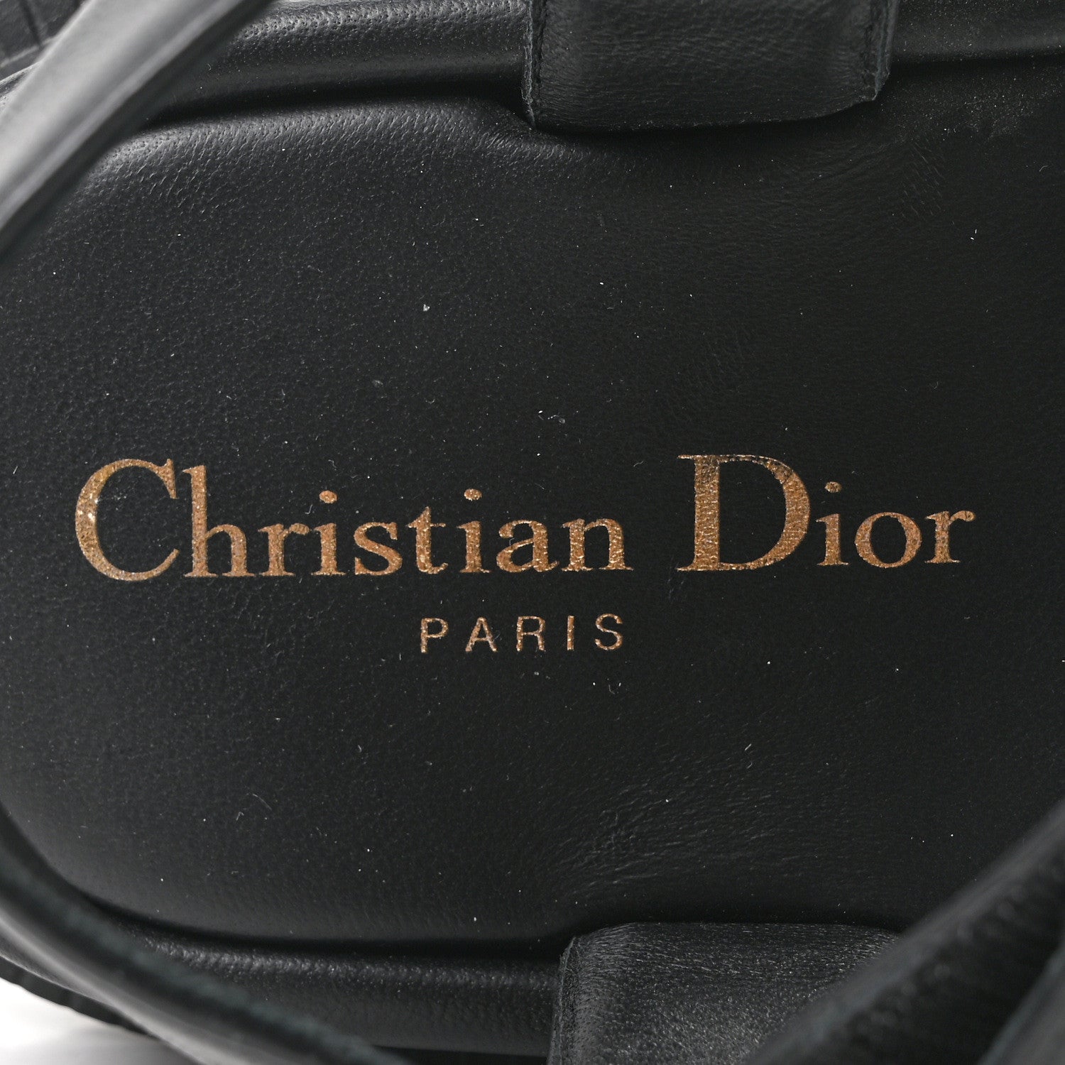Christian Dior Lambskin D-Wave Sandals 38 Black 8 of 10