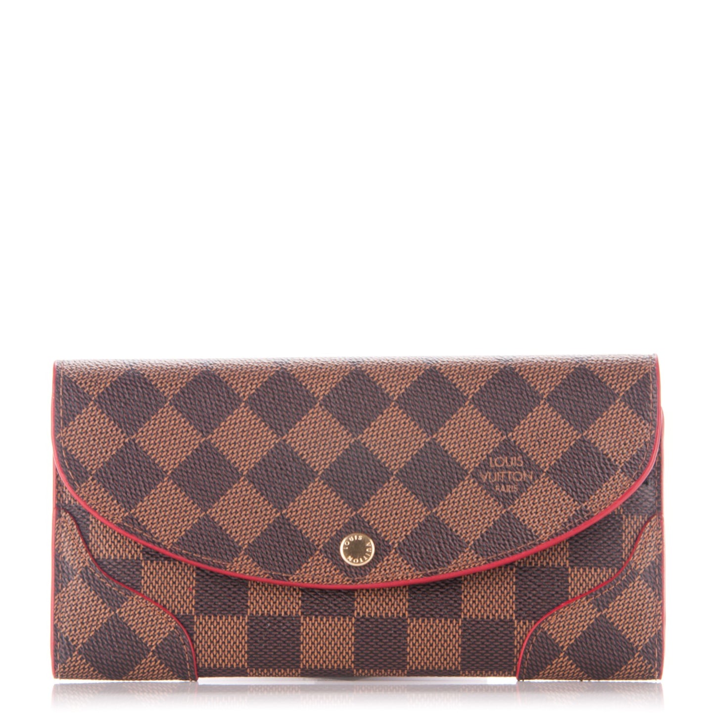 Damier Ebene Caissa Wallet Cherry