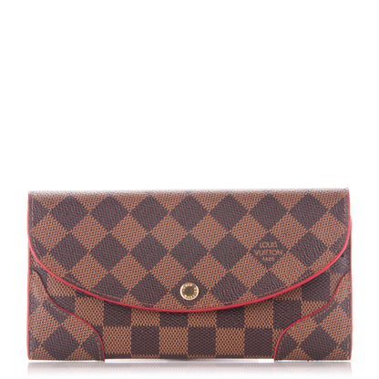 Louis Vuitton Damier Ebene Caissa Wallet Cherry 1 of 6