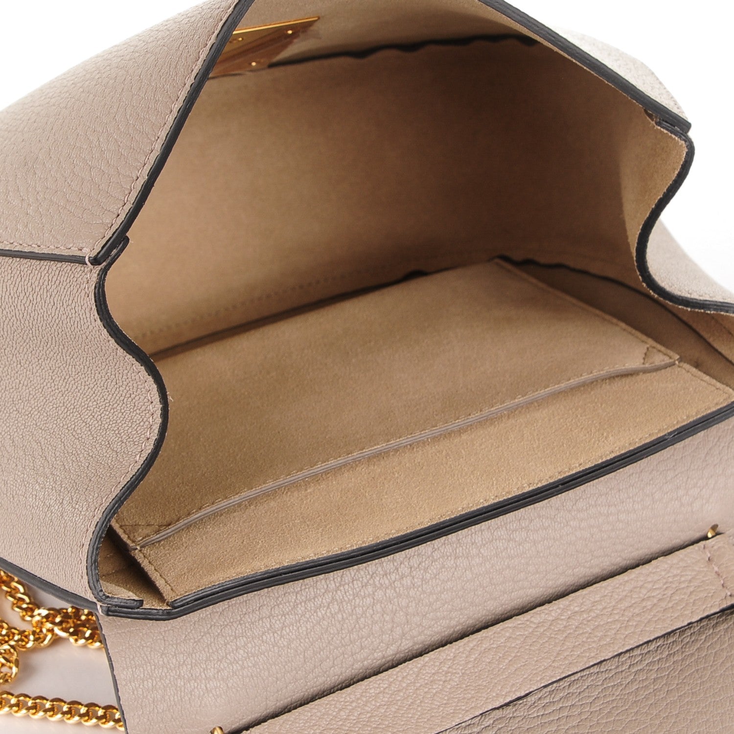 Chloe Grained Lambskin Drew Shoulder Bag Motty Grey 5 of 8