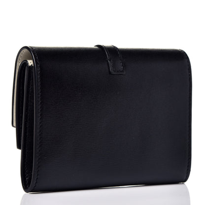 Saint Laurent Smooth Calfskin Monogram Small Sulpice Wallet Black White 3 of 7