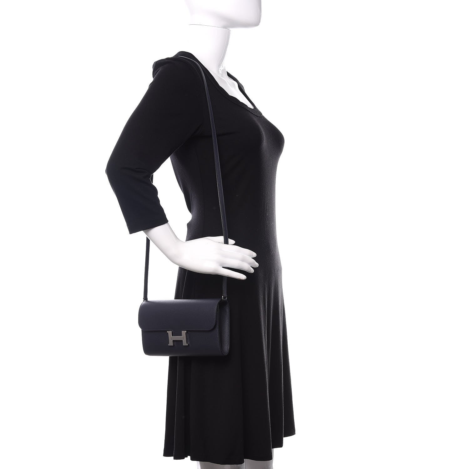 Hermes Evercolor Constance Wallet To Go Bleu Nuit 2 of 11