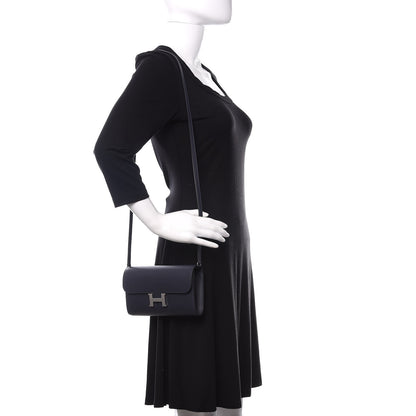 Hermes Evercolor Constance Wallet To Go Bleu Nuit 2 of 11