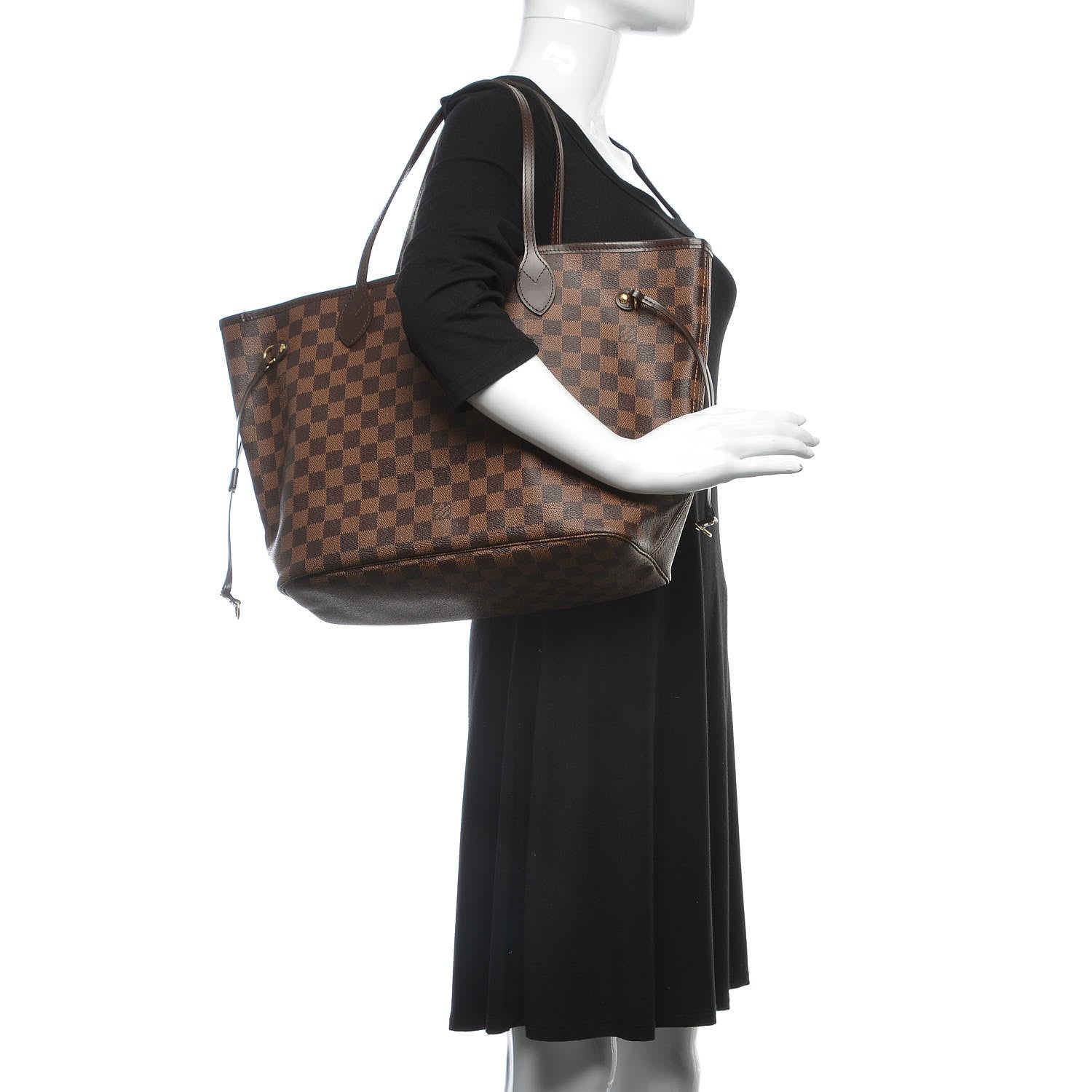 Louis Vuitton Damier Ebene Neverfull MM 2 of 9