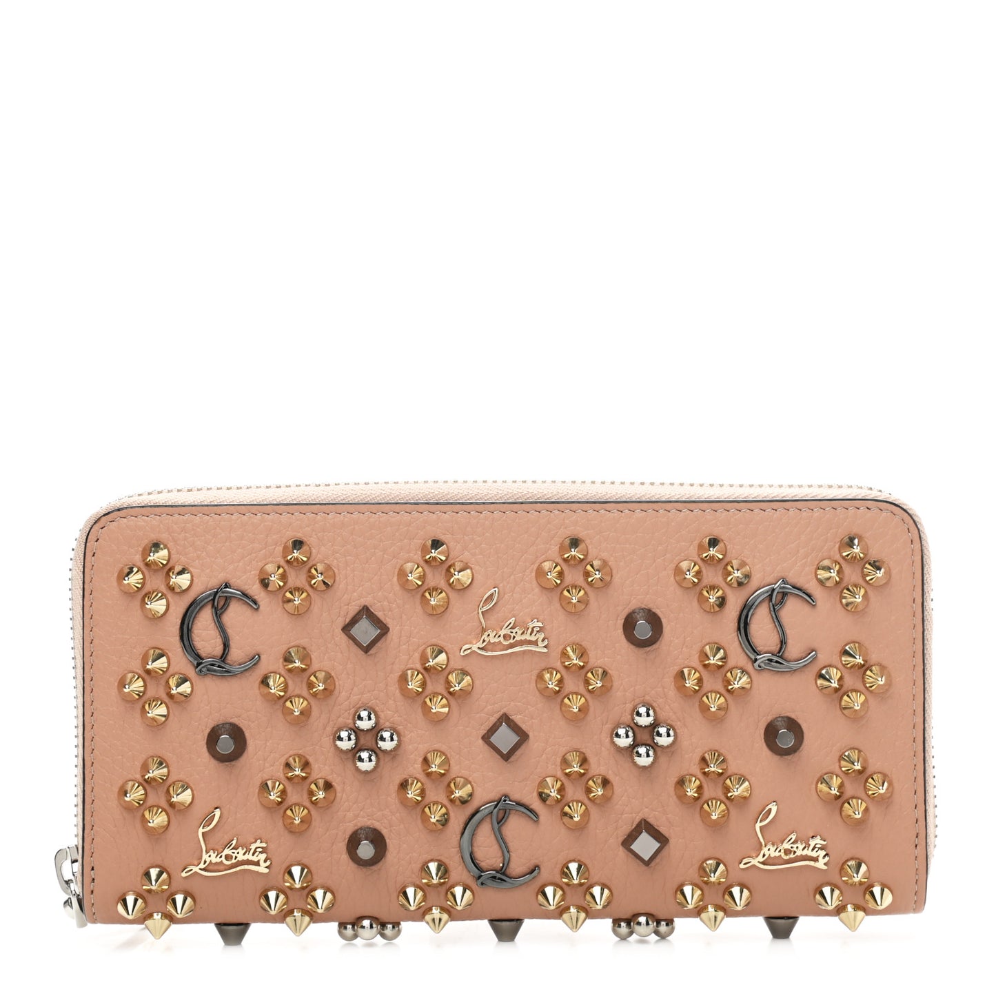 Calfskin Loubinthesky Panettone Wallet Nude Multimetal