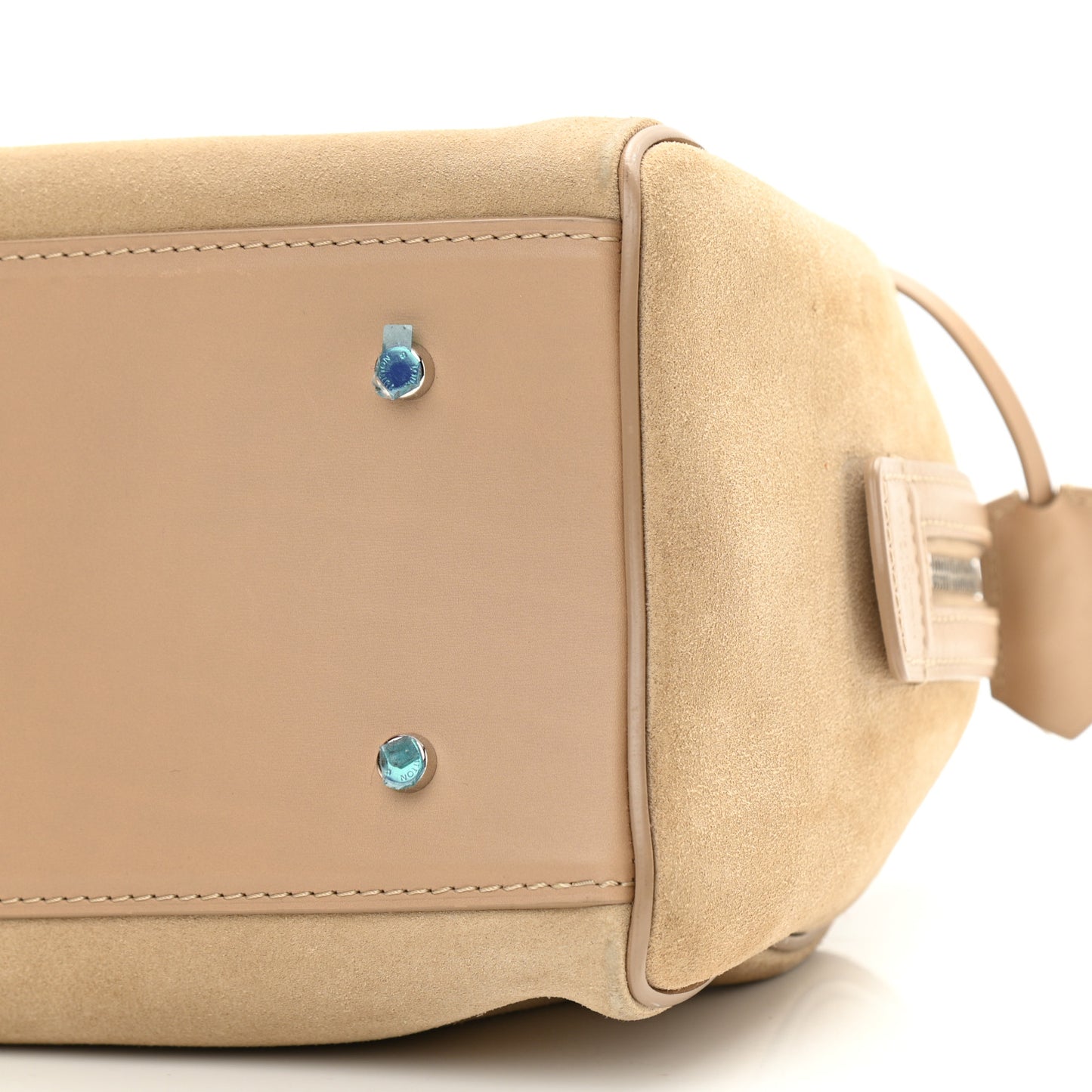 Suede Cubic Illusion Fleur Speedy Cube PM Beige
