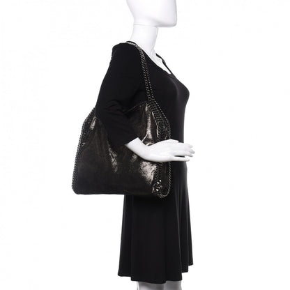 Stella McCartney Metallic Shaggy Deer Small Falabella Tote Black 2 of 10