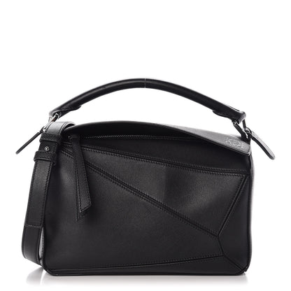 Loewe Calfskin Small Puzzle Bag Black 1 of 7