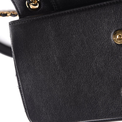 Chanel Sheepskin Quilted Medium Vintage Mademoiselle Flap Black 13 of 13