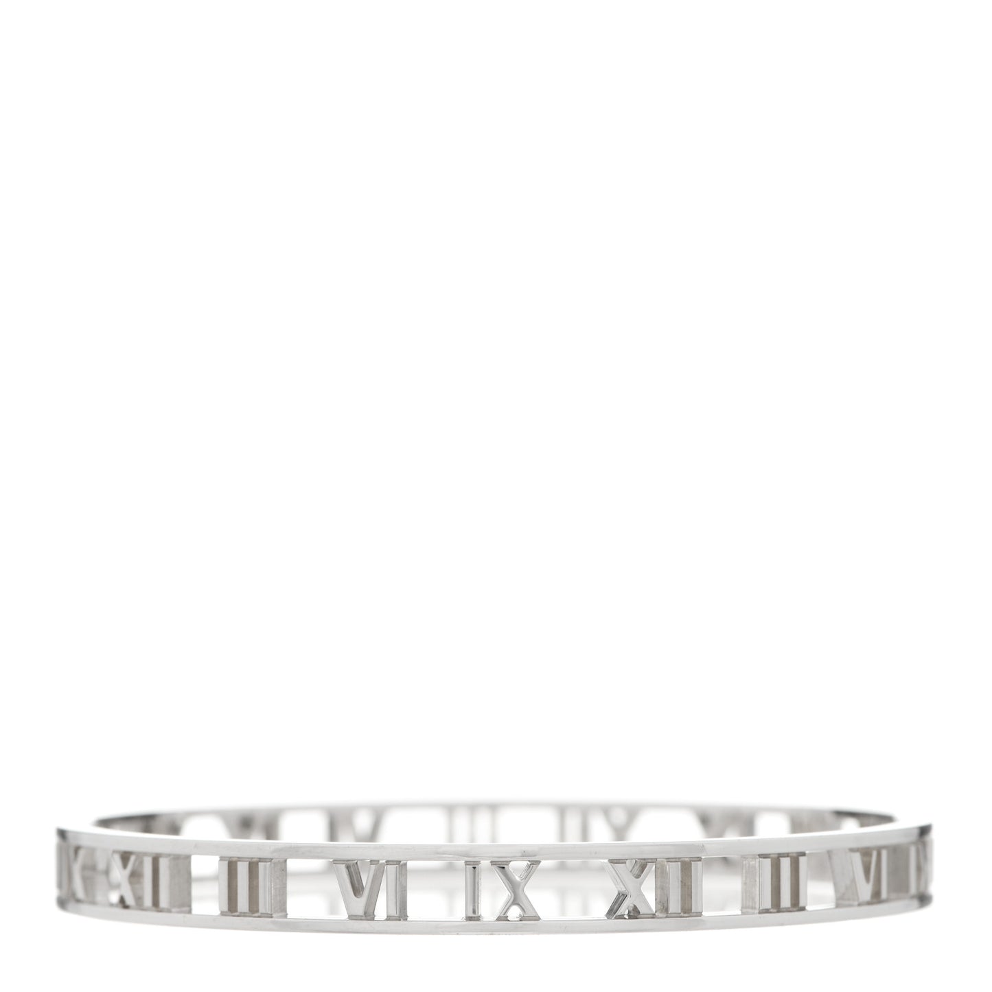 Sterling Silver Narrow Atlas Open Bangle Bracelet