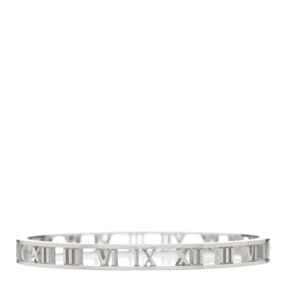 Tiffany Sterling Silver Narrow Atlas Open Bangle Bracelet 2 of 4