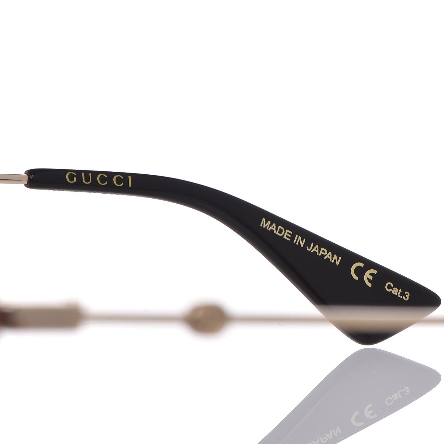 Gucci Aviator Sunglasses GG0062S Black White 6 of 7