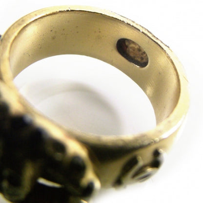 Chanel Crystal CC Logo Ring Gold 5 of 5