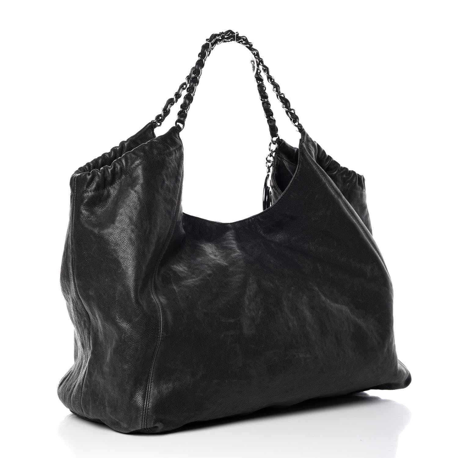 Chanel Distressed Caviar XL Coco Cabas Black 3 of 18
