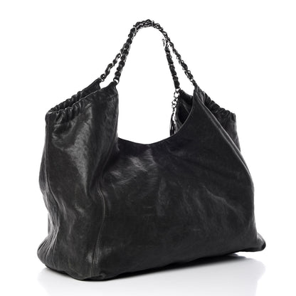 Chanel Distressed Caviar XL Coco Cabas Black 3 of 18