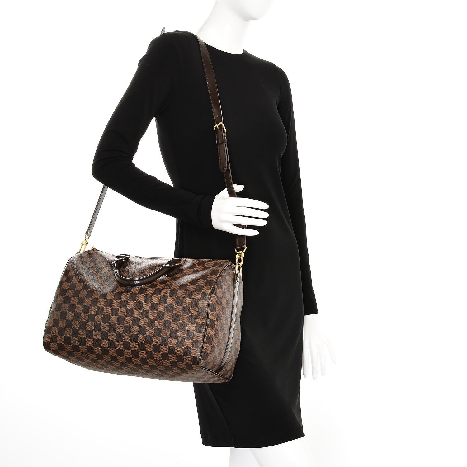 Louis Vuitton Damier Ebene Speedy Bandouliere 35 2 of 9