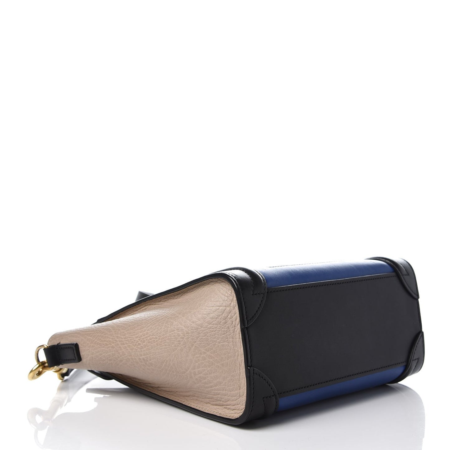 Smooth Calfskin Bullhide Nano Tri-Color Luggage Indigo