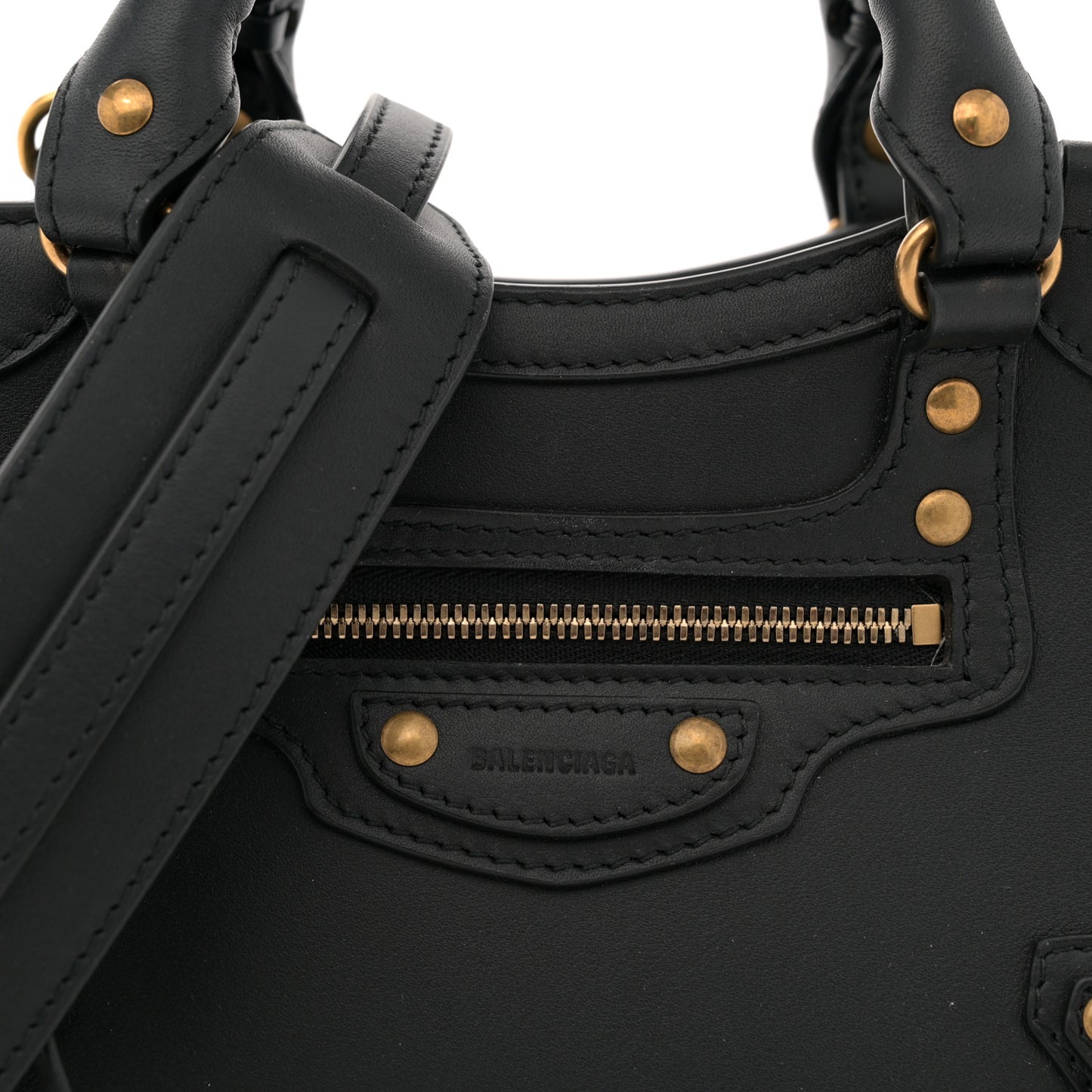 Smooth Calfskin Neo Classic Gold Hardware Mini City Black
