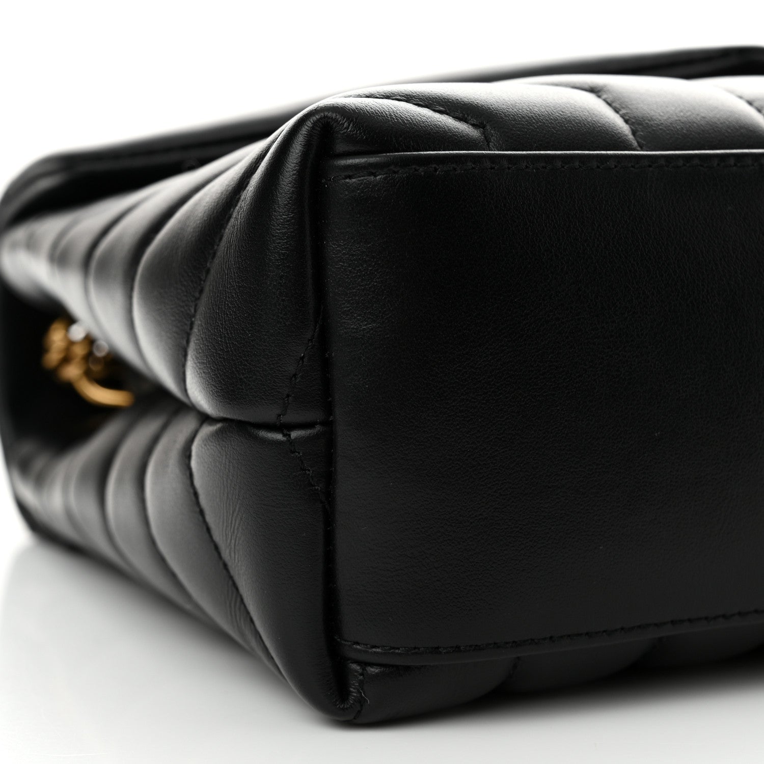 Saint Laurent Calfskin Y Quilted Monogram Small Loulou Chain Satchel Black 10 of 12