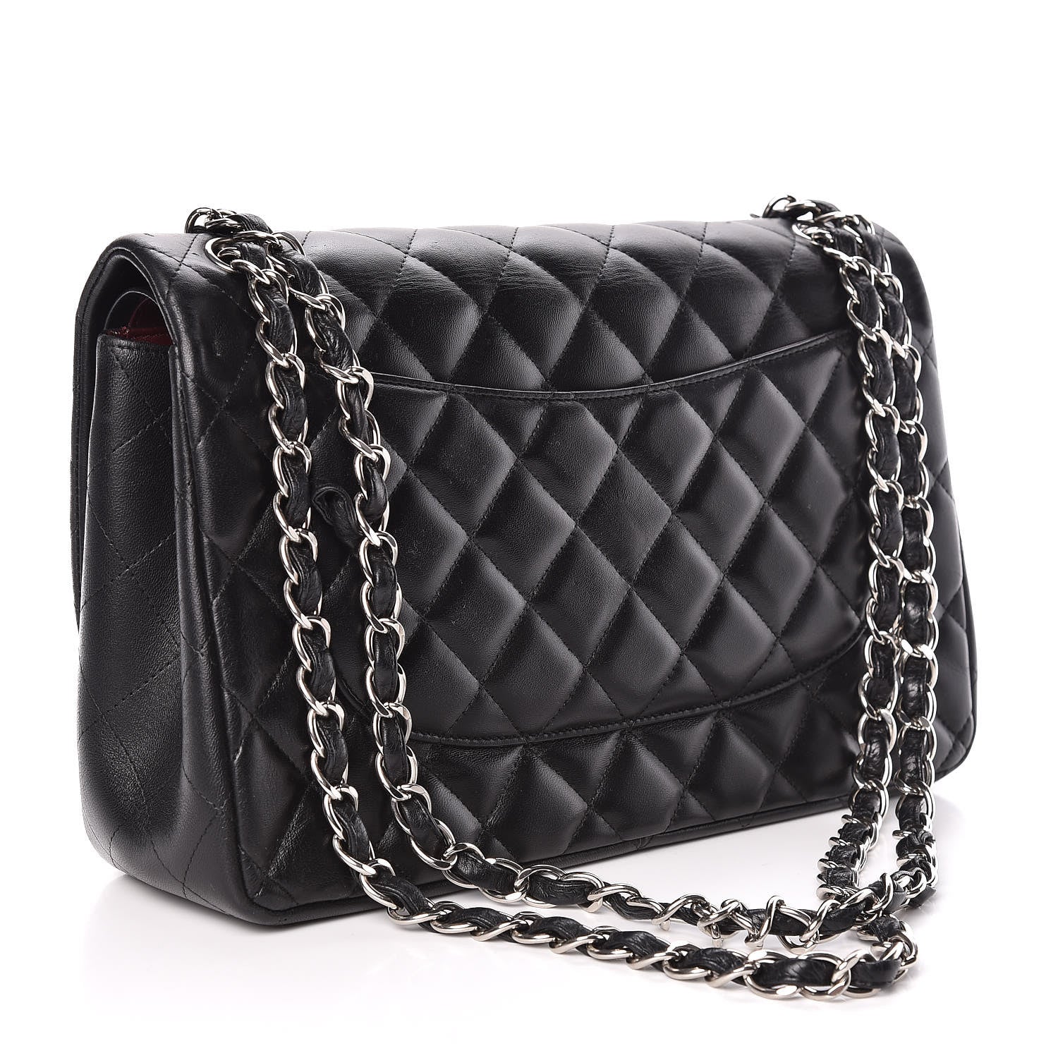 Chanel Lambskin Quilted Jumbo Double Flap Black 4 of 13
