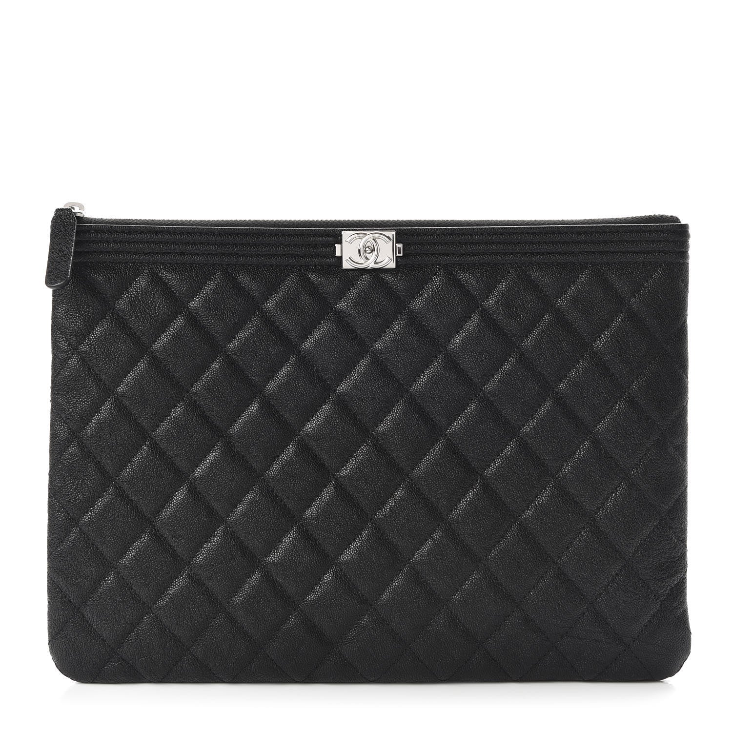 Chanel Caviar Quilted Medium Boy Cosmetic Case Black 1 of 11