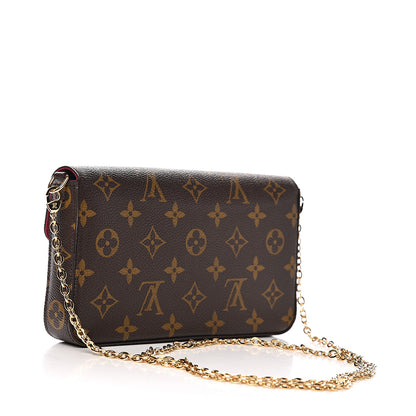 Louis Vuitton Monogram Pochette Felicie Chain Wallet Fuchsia 2 of 10