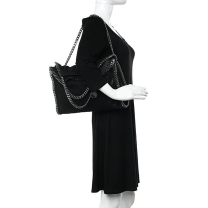 Stella McCartney Shaggy Deer Falabella Fold Over Tote Black 2 of 10
