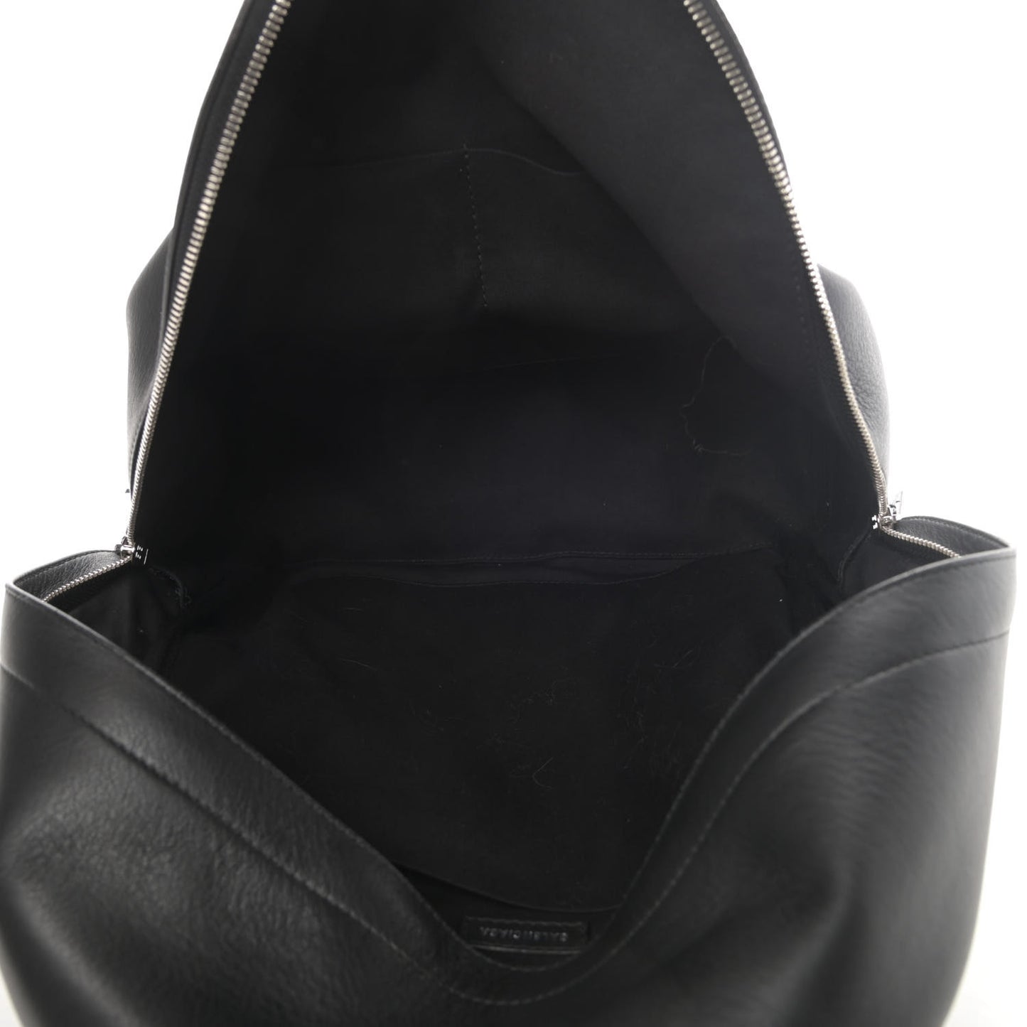Smooth Calfskin Logo Everyday Backpack Black White