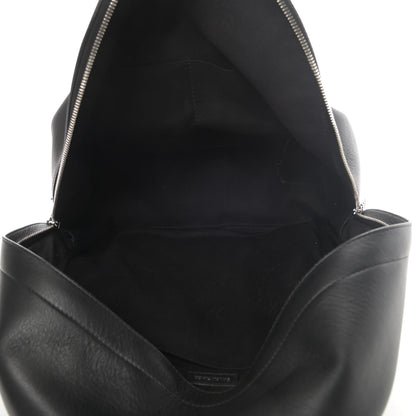 Balenciaga Smooth Calfskin Logo Everyday Backpack Black White 4 of 5