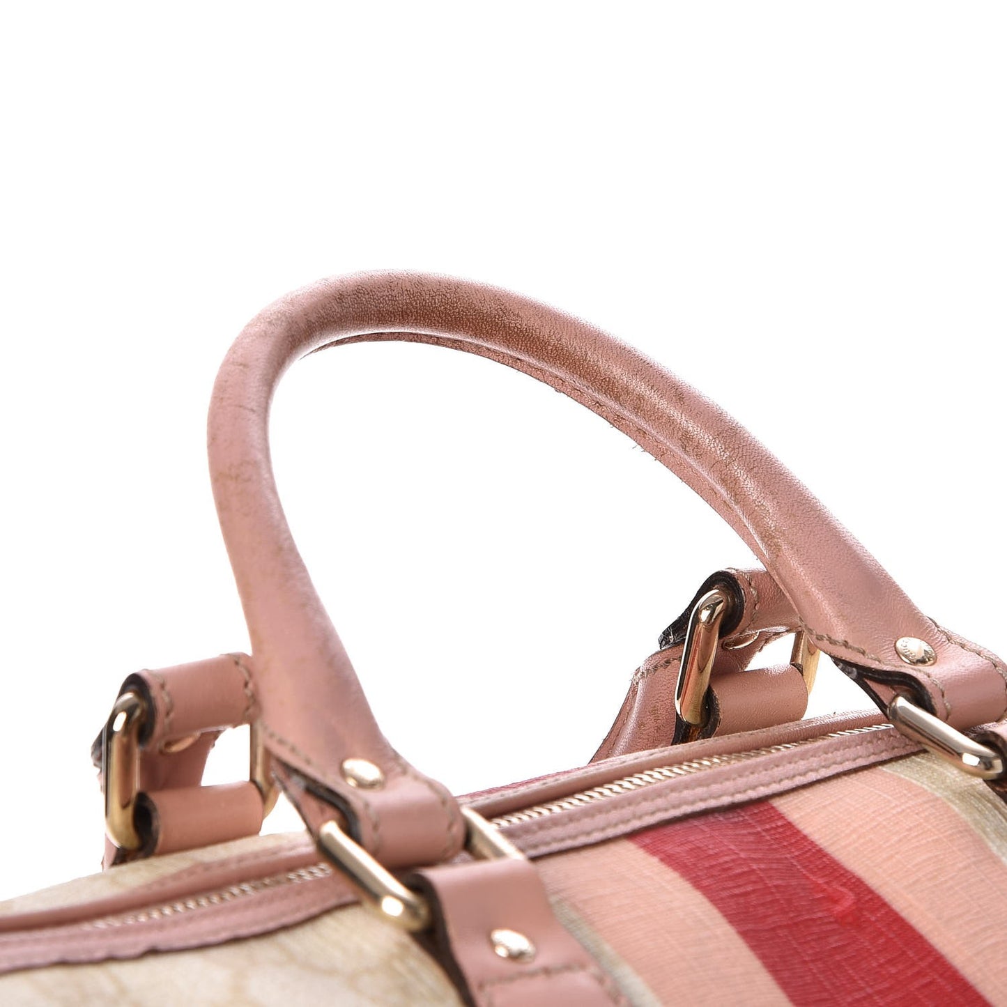 GG Plus Monogram Web Stripe Medium Joy Boston Pink