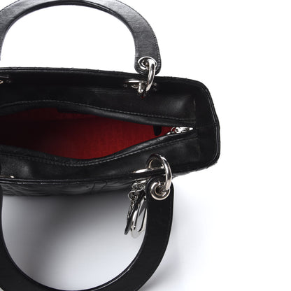 Christian Dior Lambskin Cannage Medium Lady Dior Black 5 of 9