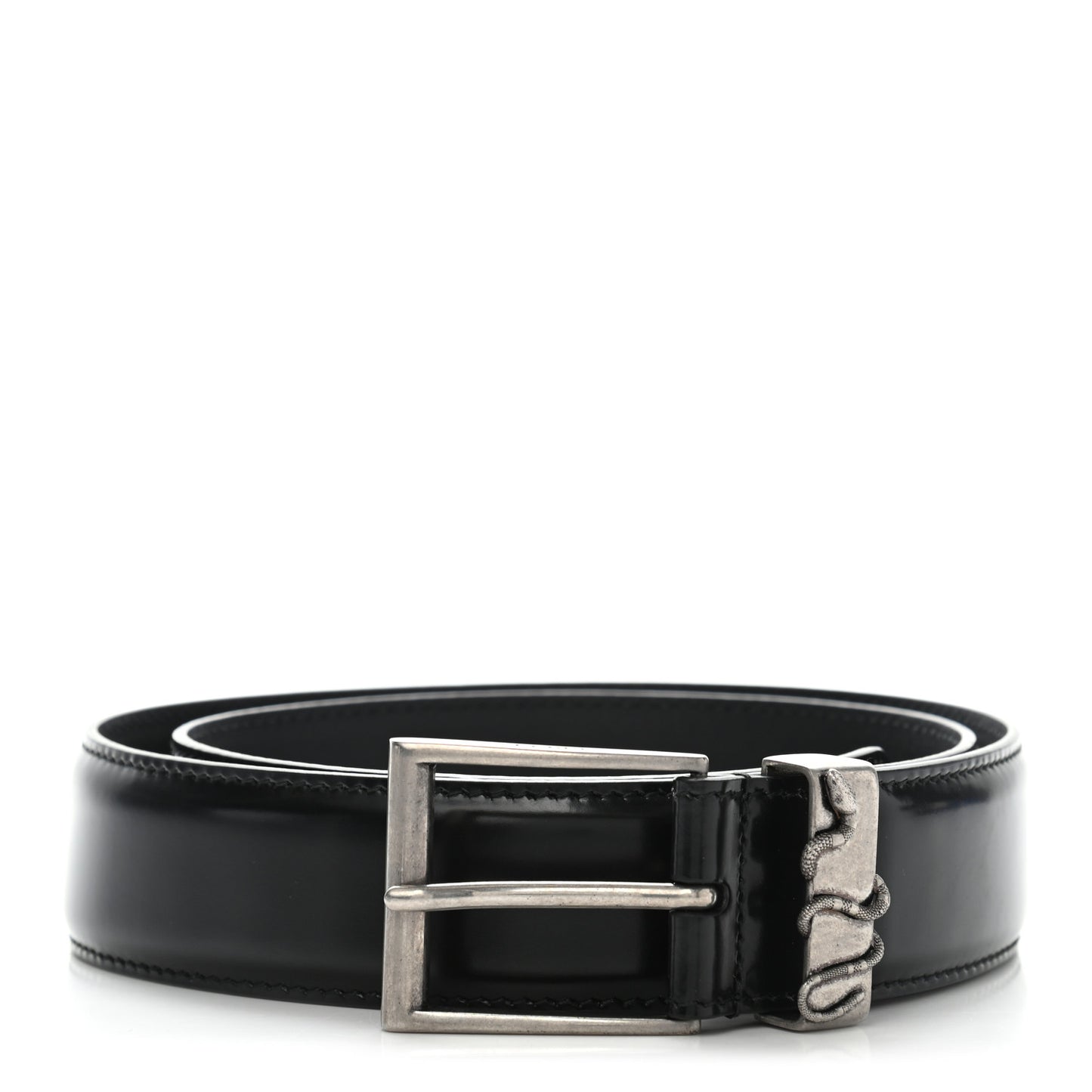 Calfskin Snake Belt 80 32 Black