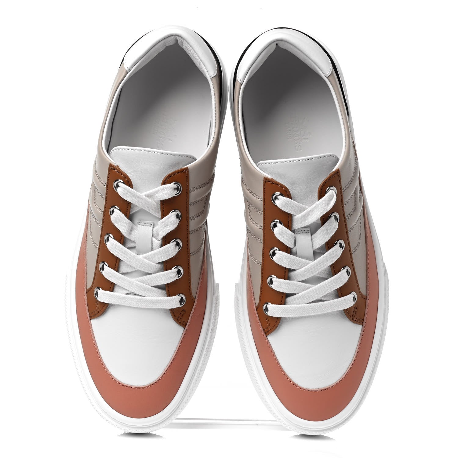 Hermes Calfskin Deep Sneakers 39.5 Multicolor White Gomme 6 of 9