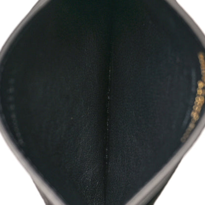 Saint Laurent Grain De Poudre Matelasse Chevron Monogram Credit Card Case Fog 5 of 9