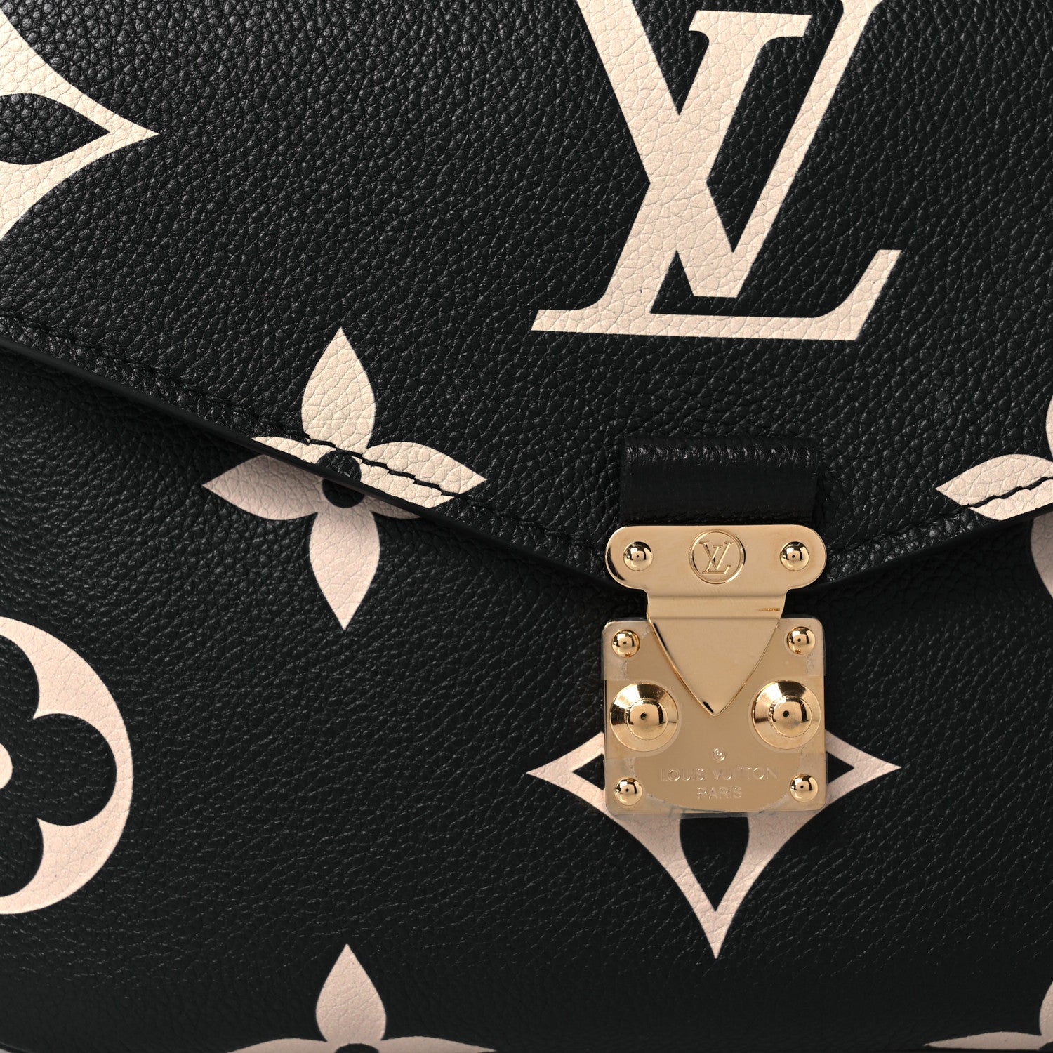 Louis Vuitton Empreinte Monogram Giant Pochette Metis Black Beige 9 of 14