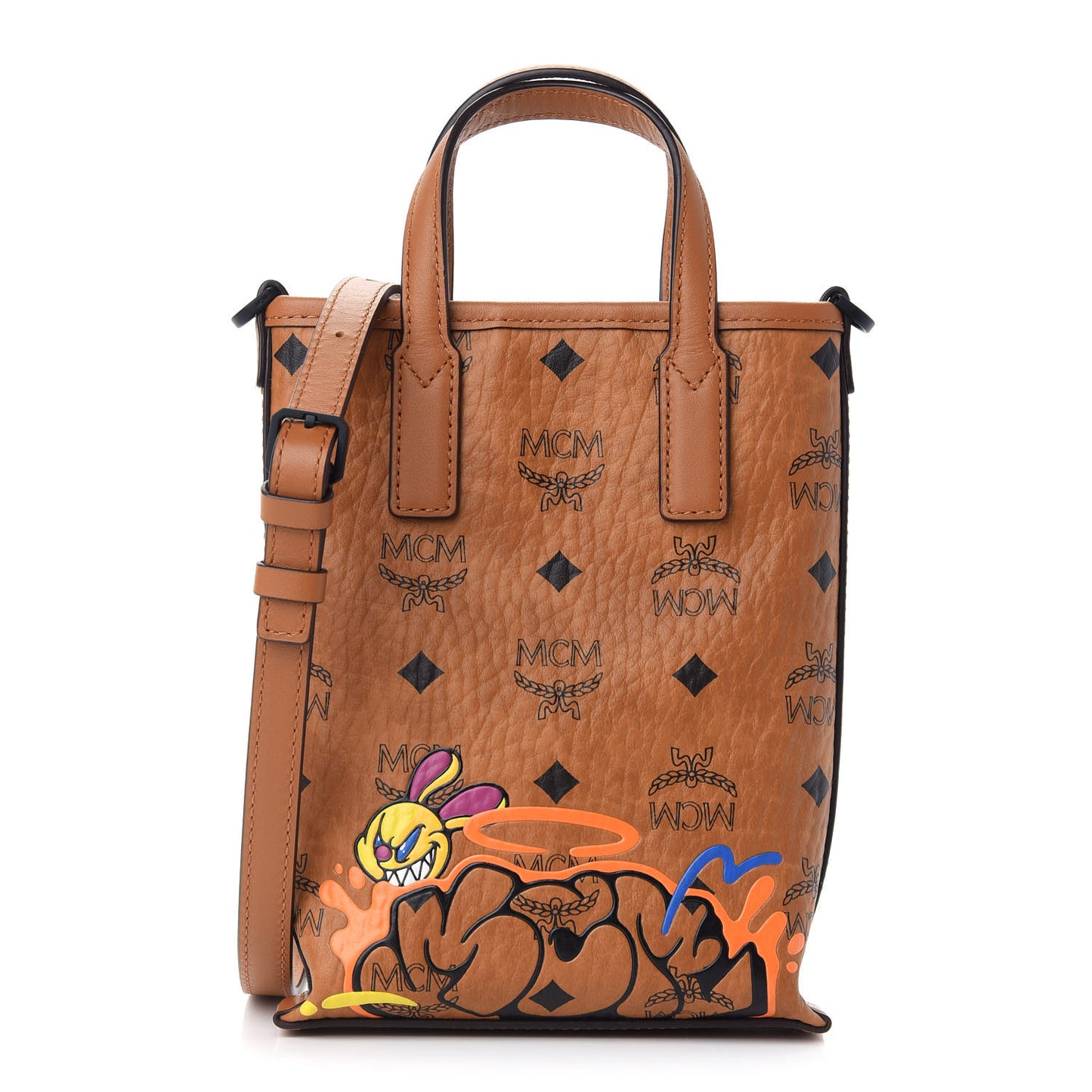 X SAMBYPEN Visetos Mini Crossbody Tote Cognac