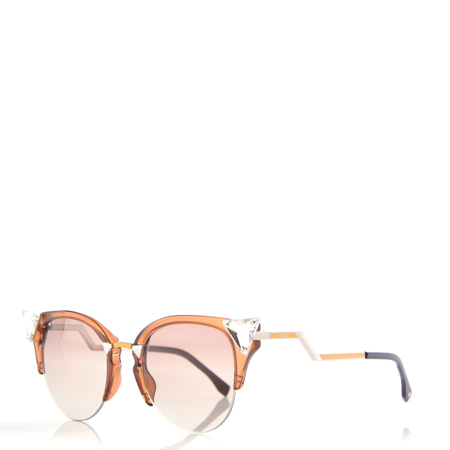 Fendi Iridia Cat Eye Sunglasses FF 0041/S Brown 1 of 7