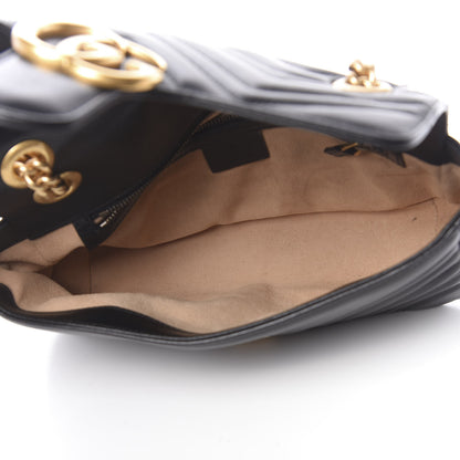 Gucci Calfskin Matelasse Small GG Marmont Shoulder Bag Black 5 of 12