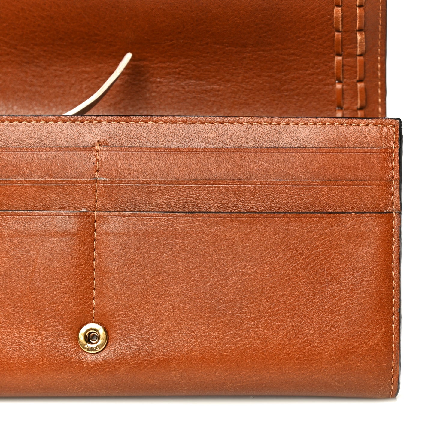 Calfskin Hudson Long Wallet Caramel